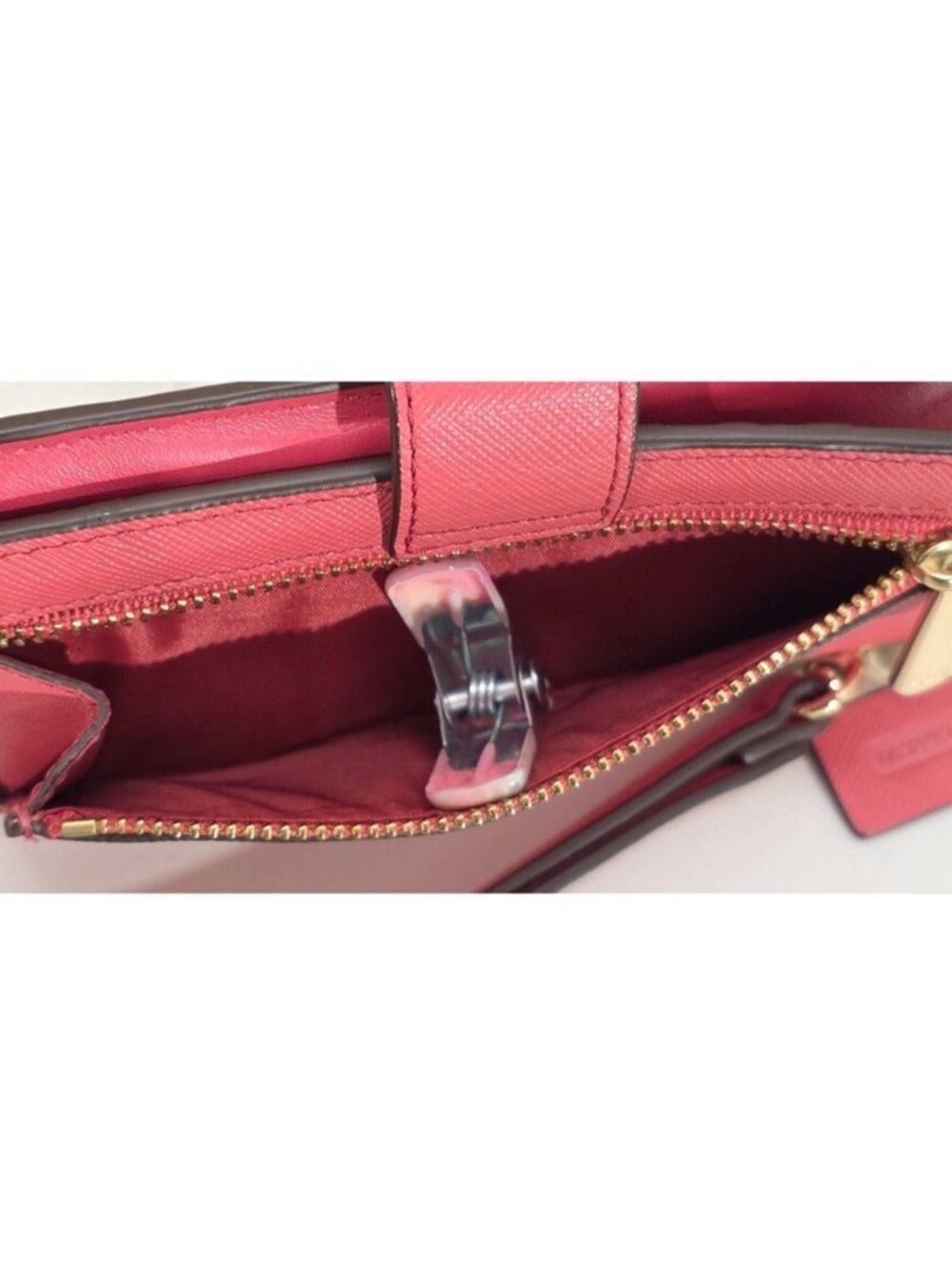 Coach Pink Leather Tech Phone Wallet Wristlet - Picture 7 of 15